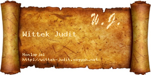 Wittek Judit névjegykártya